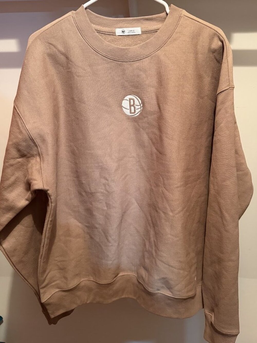Women’s ’47 Brooklyn Nets Portabella crewneck, size Large, NWT